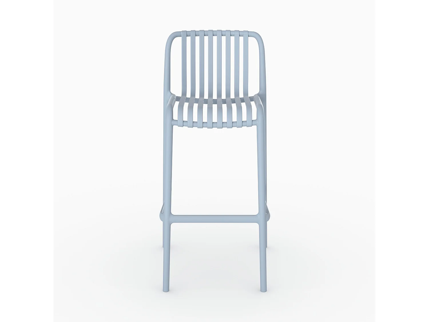 Lot de 2 chaises de bar de jardin 76 cm en plastique bleu pastel - Duli
