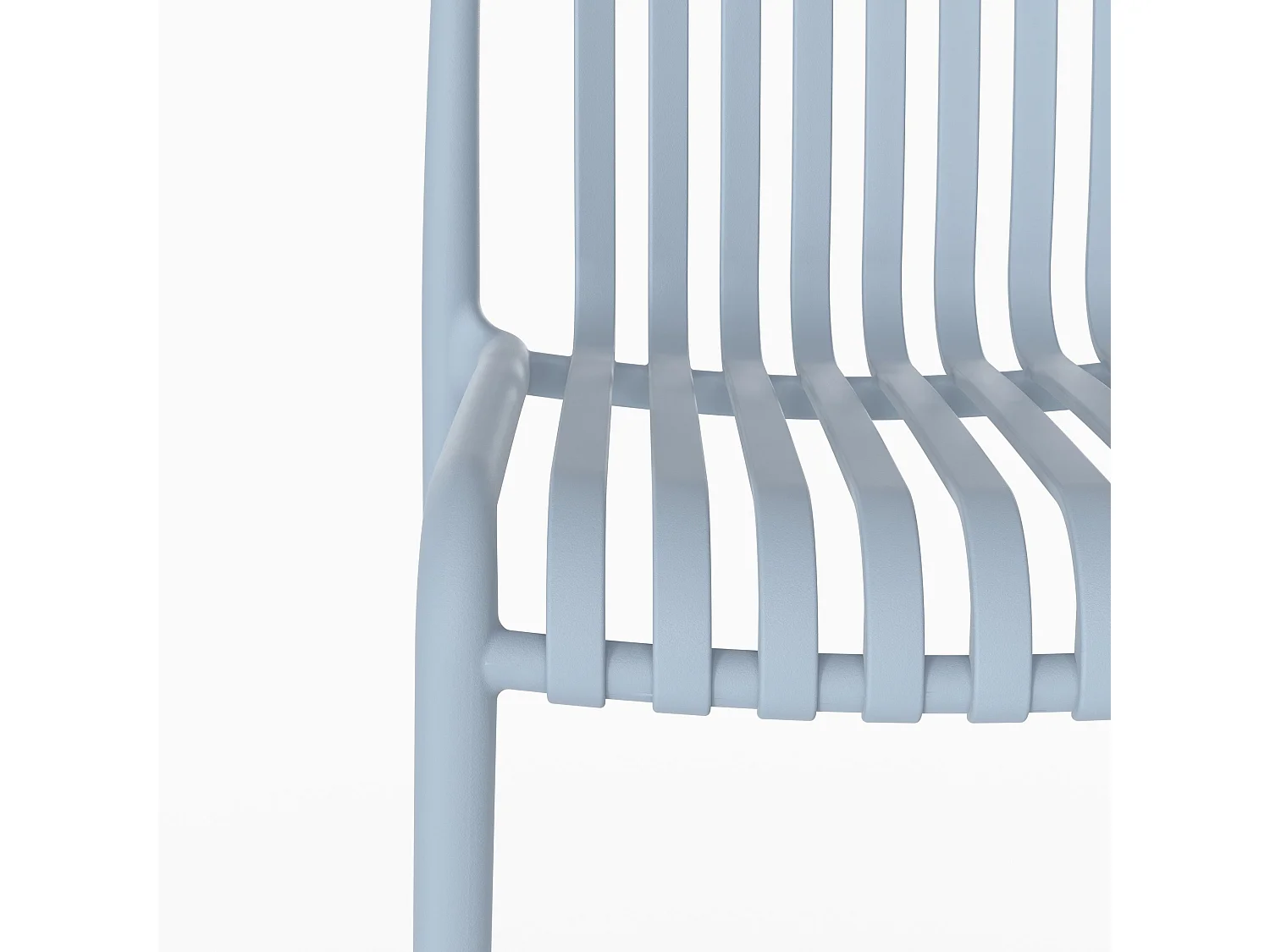 Lot de 2 chaises de bar de jardin 76 cm en plastique bleu pastel - Duli