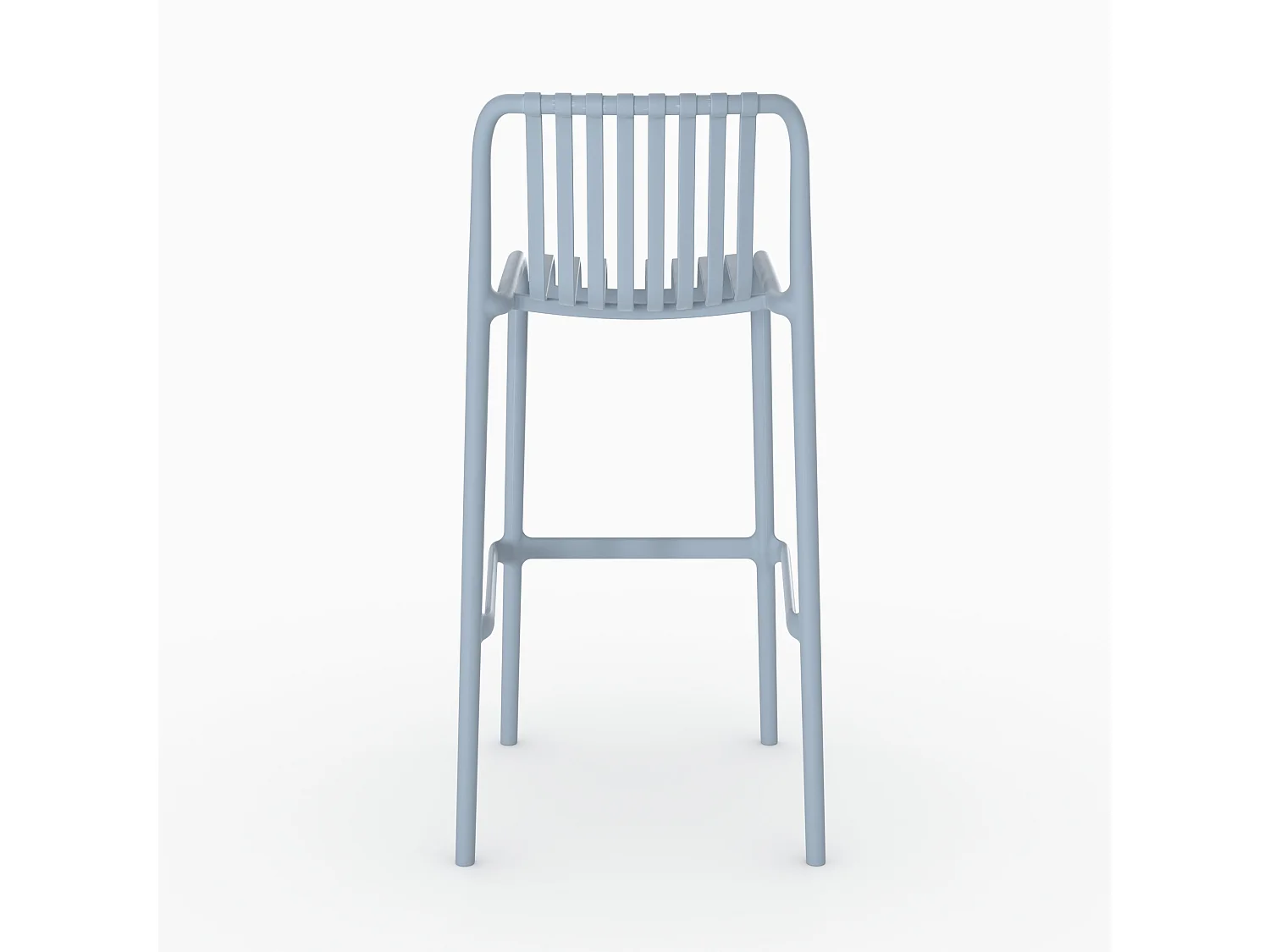 Lot de 2 chaises de bar de jardin 76 cm en plastique bleu pastel - Duli