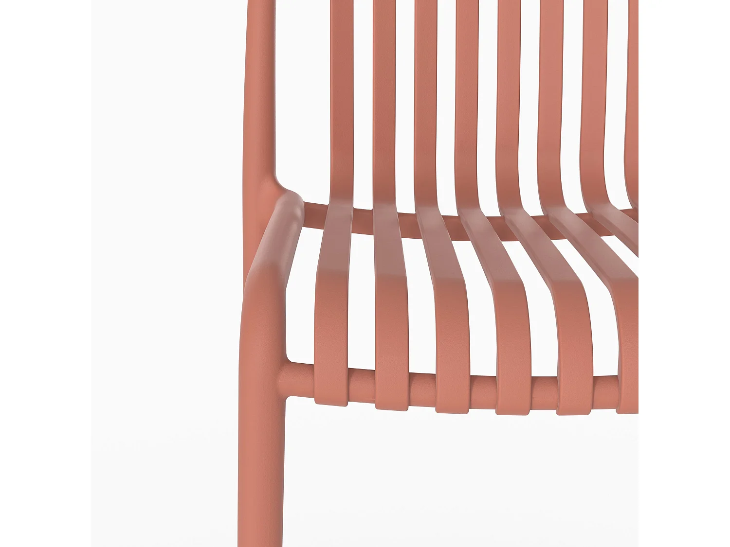 Lot de 2 chaises de bar de jardin 76 cm en plastique terracotta - Duli