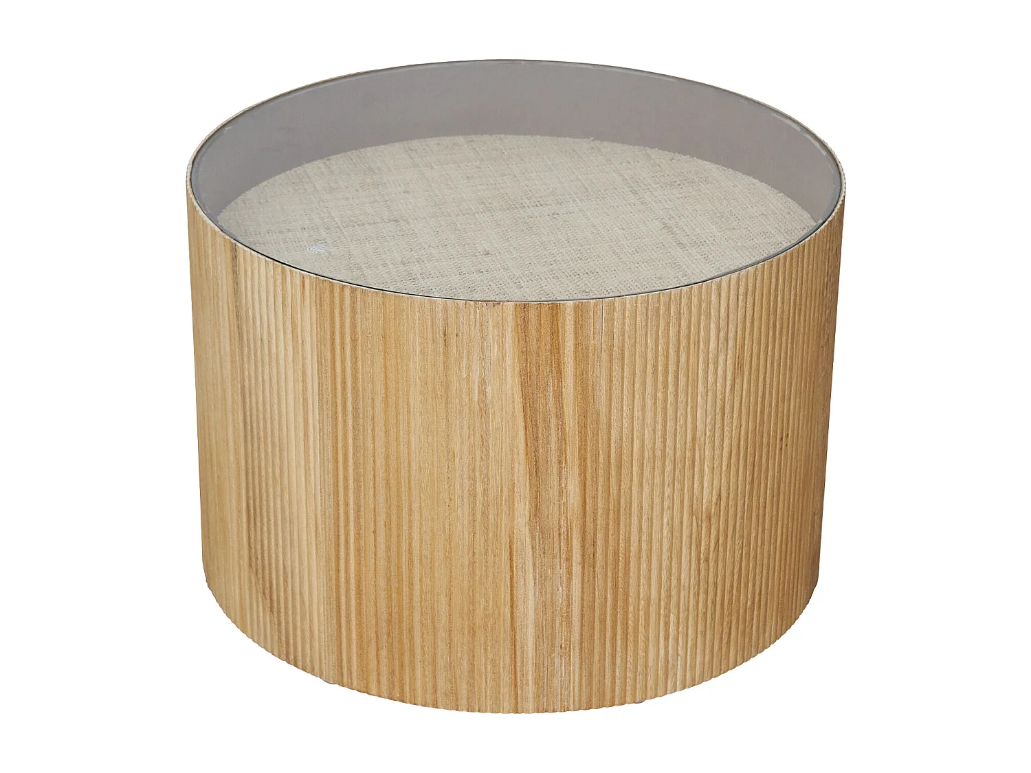 SVITA CARLA Table d'appoint Table de salon 59x39cm (Ø x H) Bois de Paulownia Naturel