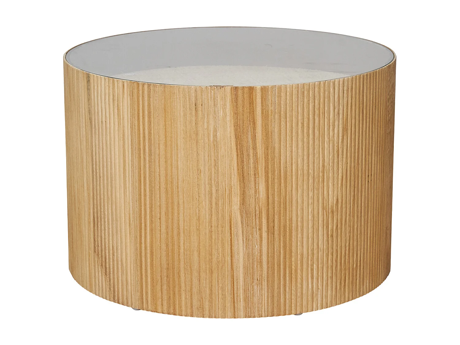 SVITA CARLA Table d'appoint Table de salon 59x39cm (Ø x H) Bois de Paulownia Naturel