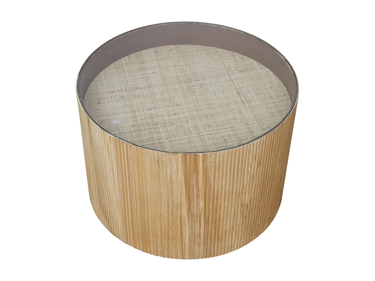 SVITA CARLA Table d'appoint Table de salon 59x39cm (Ø x H) Bois de Paulownia Naturel