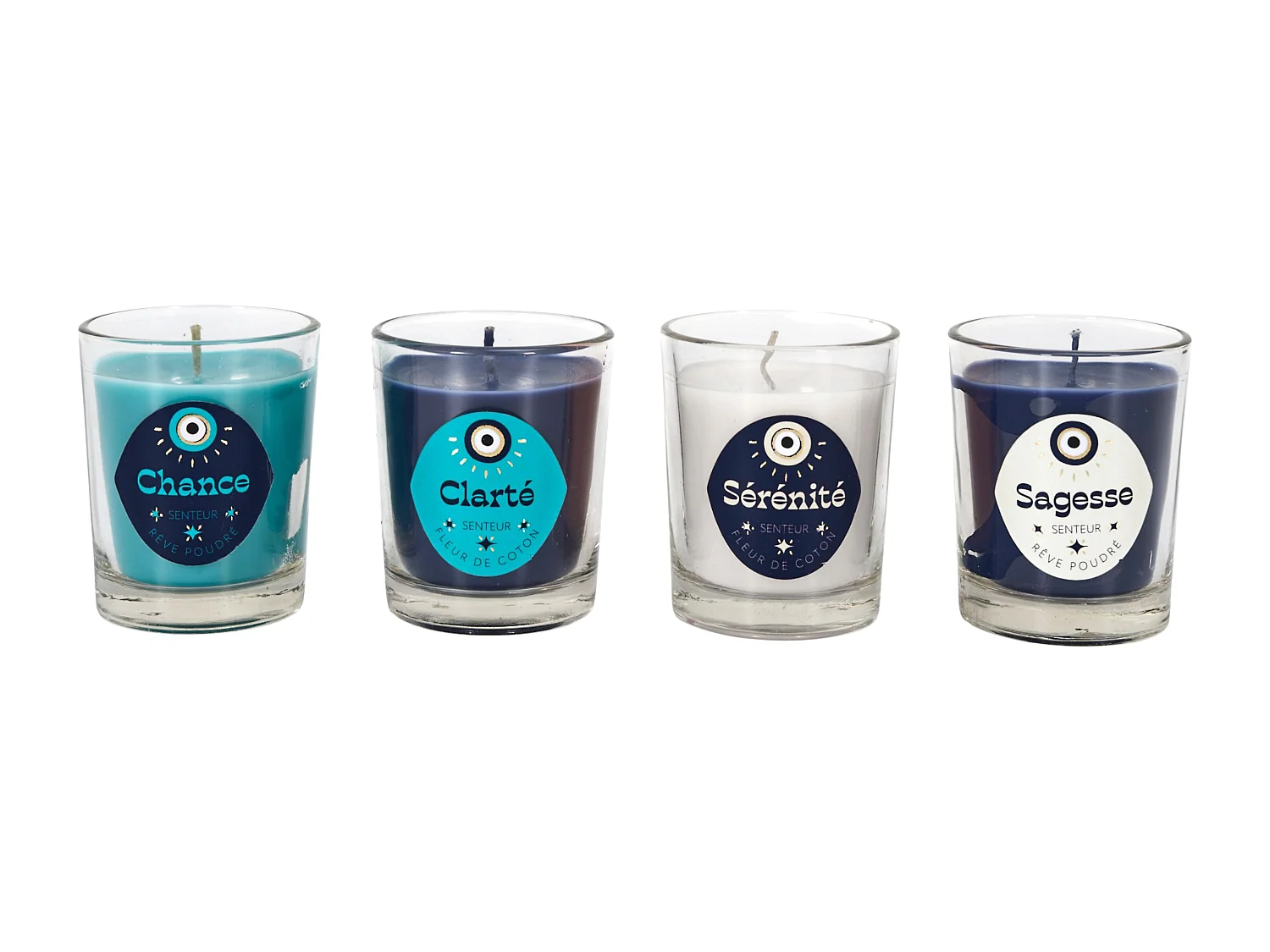 Coffret de 4 Bougies Parfumées - HOME DECO FACTORY - Louxor - Multicolore