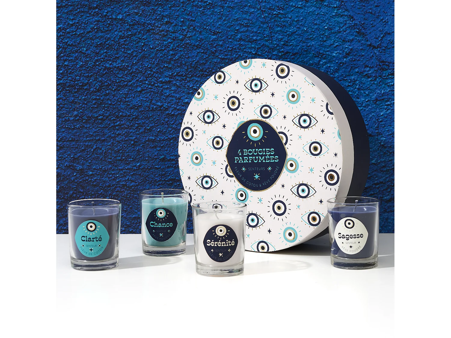 Coffret de 4 Bougies Parfumées - HOME DECO FACTORY - Louxor - Multicolore