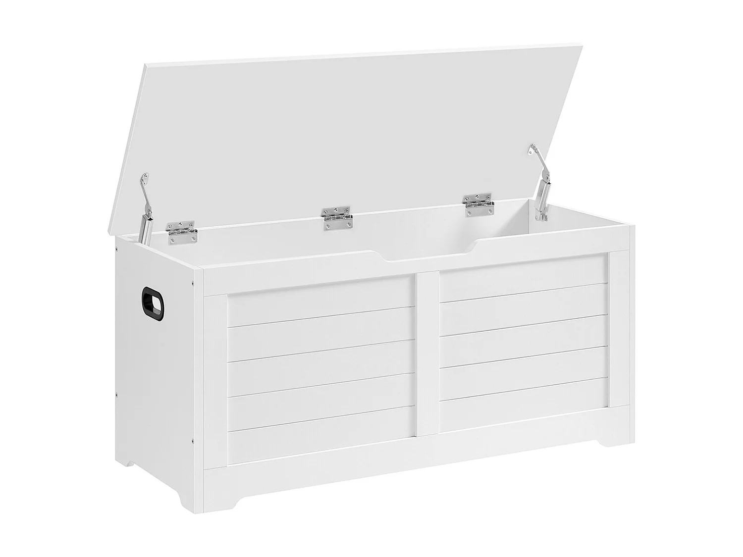VASAGLE Coffre de rangement, banc de rangement, coffre à couvertures avec 2 charnières de sécurité, banc de rangement pour chaussures, style moderne, 40 x 100 x 46