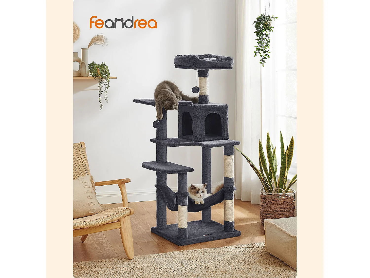 Tour à chat multi-niveaux FEANDREA PCT161G01
