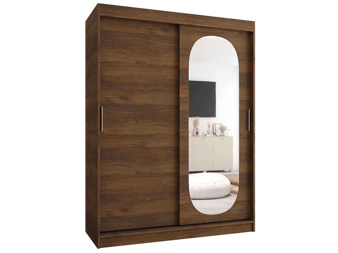 Schuifdeurkast Royal 200/150/62 2 deuren (Warmia-noot)