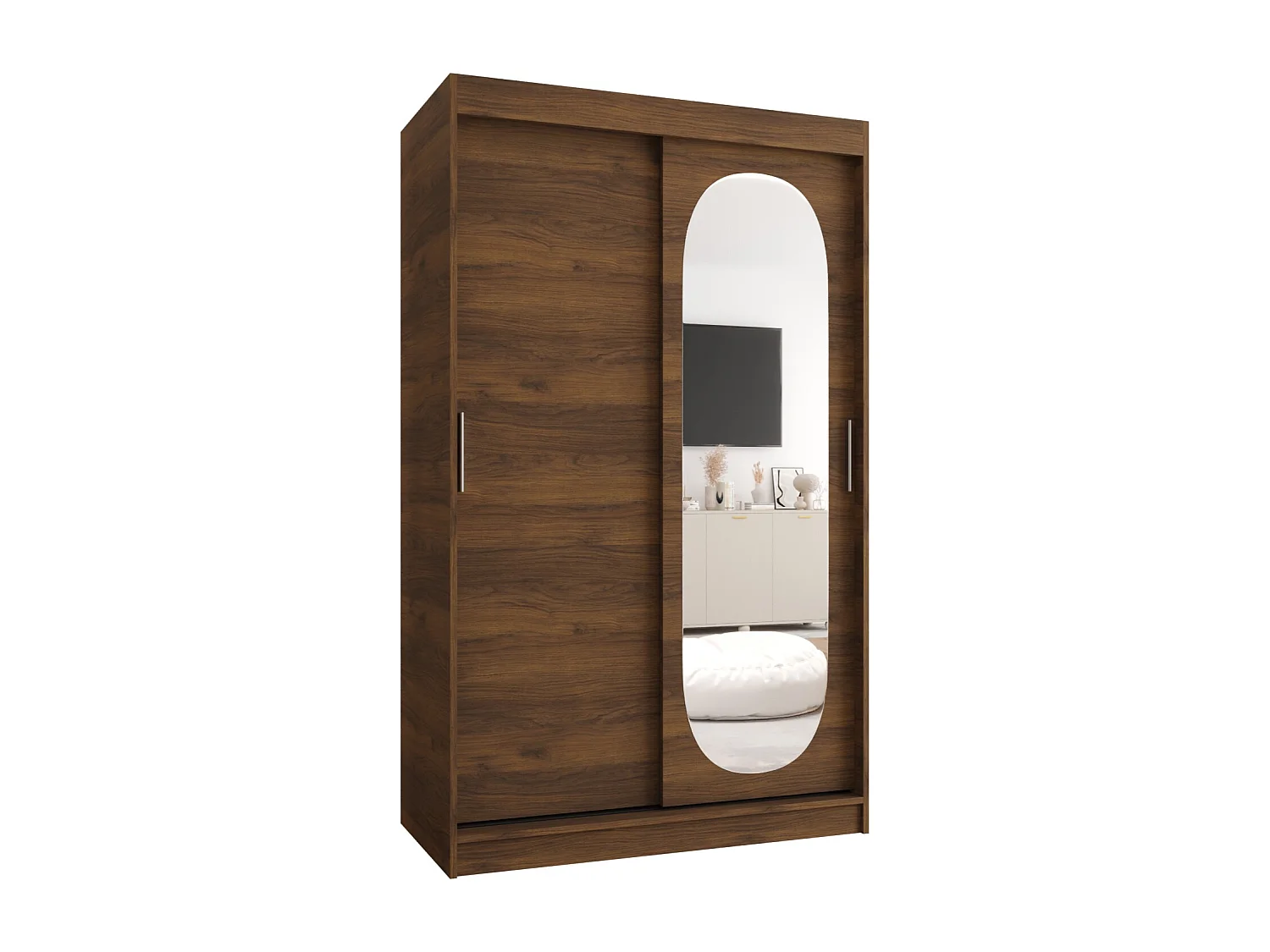 Schuifdeurkast Royal 200/120/62 2 deuren (Warmia-noot)