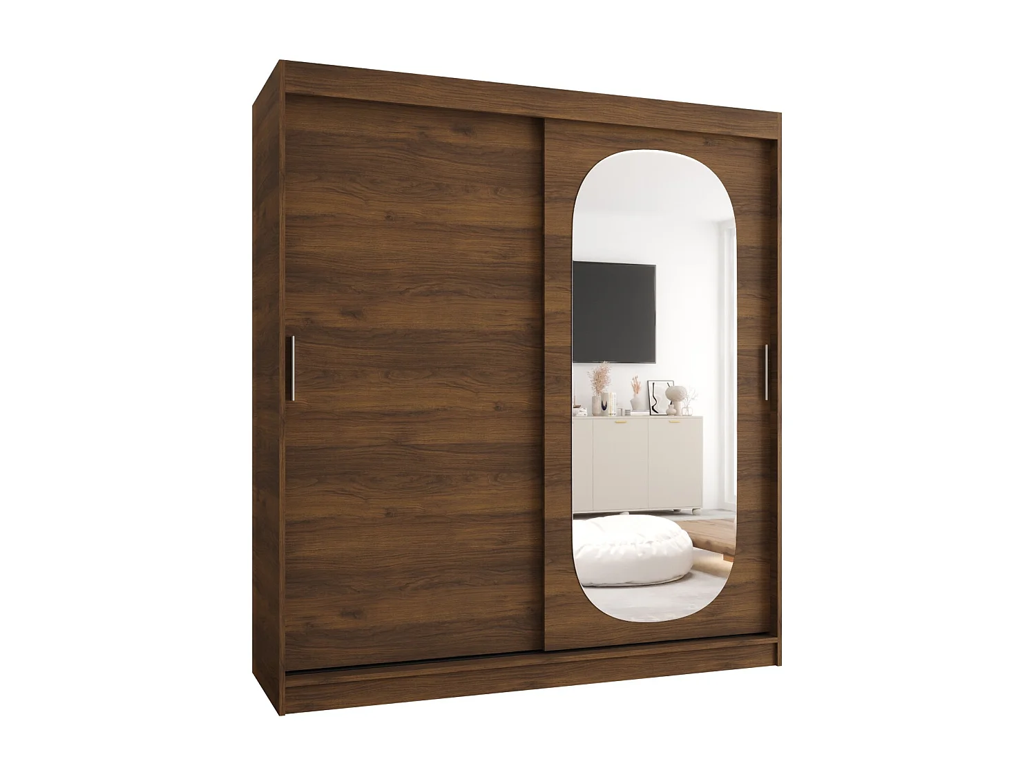 Schuifdeurkast Royal 200/180/62 2 deuren (Warmia-noot)