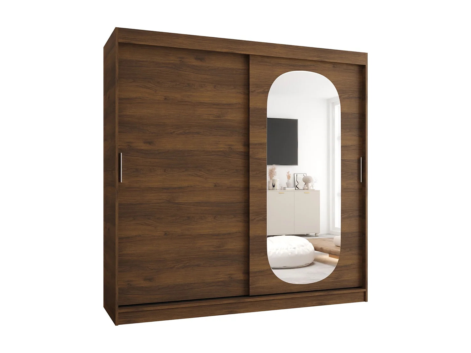 Schuifdeurkast Royal 200/200/62 2 deuren (Warmia-noot)