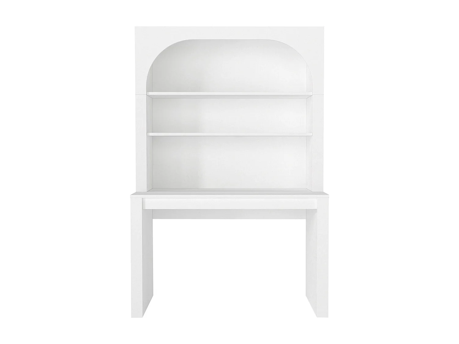 Bureau bibliothèque avec 2 étagères - Blanc - CYMORA