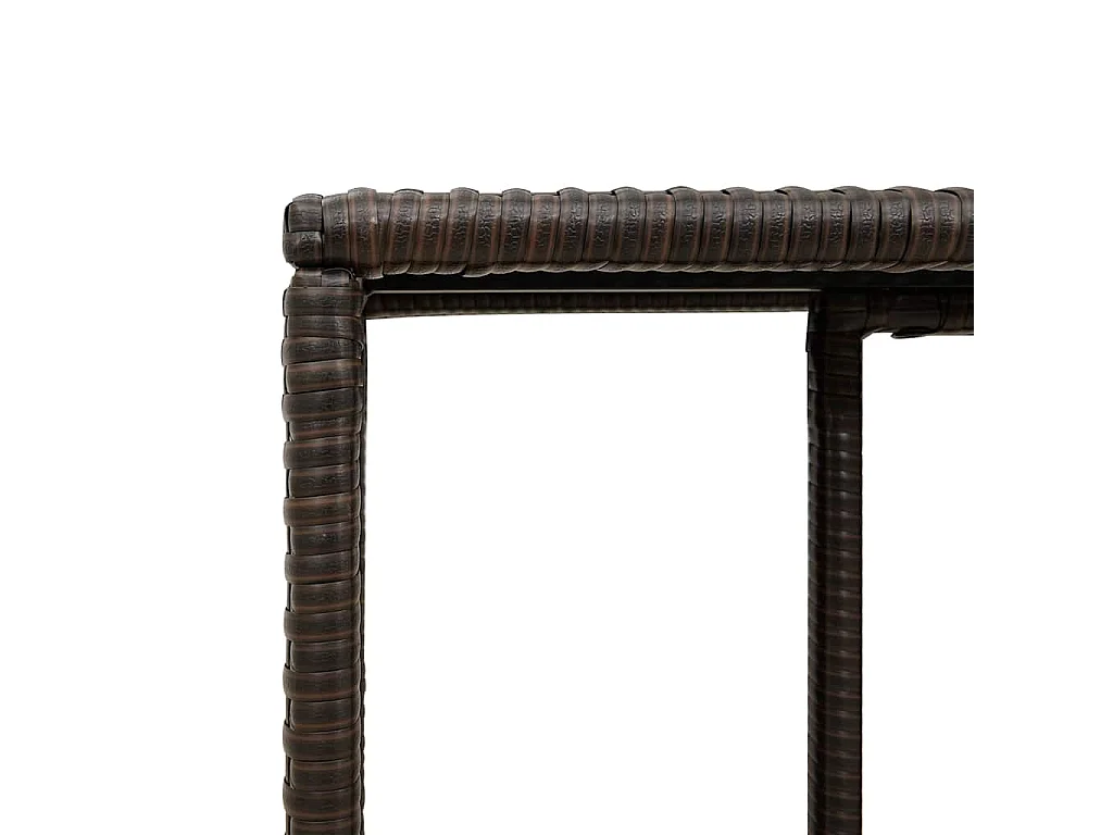 Garden Furniture - Salon de jardin 10 pcs avec coussins marron résine tressée