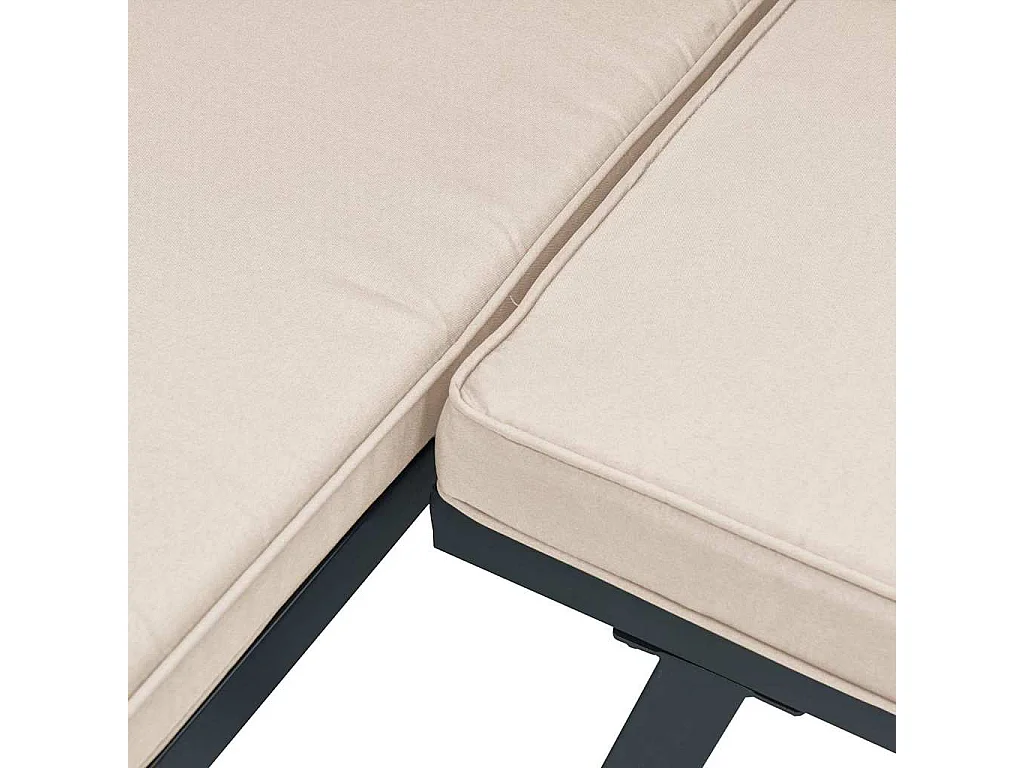 Garden Furniture - Gartenbank-Set 4-tlg. Schwarz Pulverbeschichteter Stahl