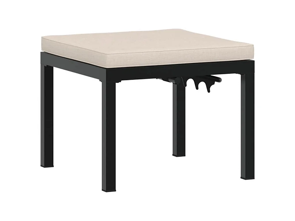 Garden Furniture - Gartenbank-Set 4-tlg. Schwarz Pulverbeschichteter Stahl