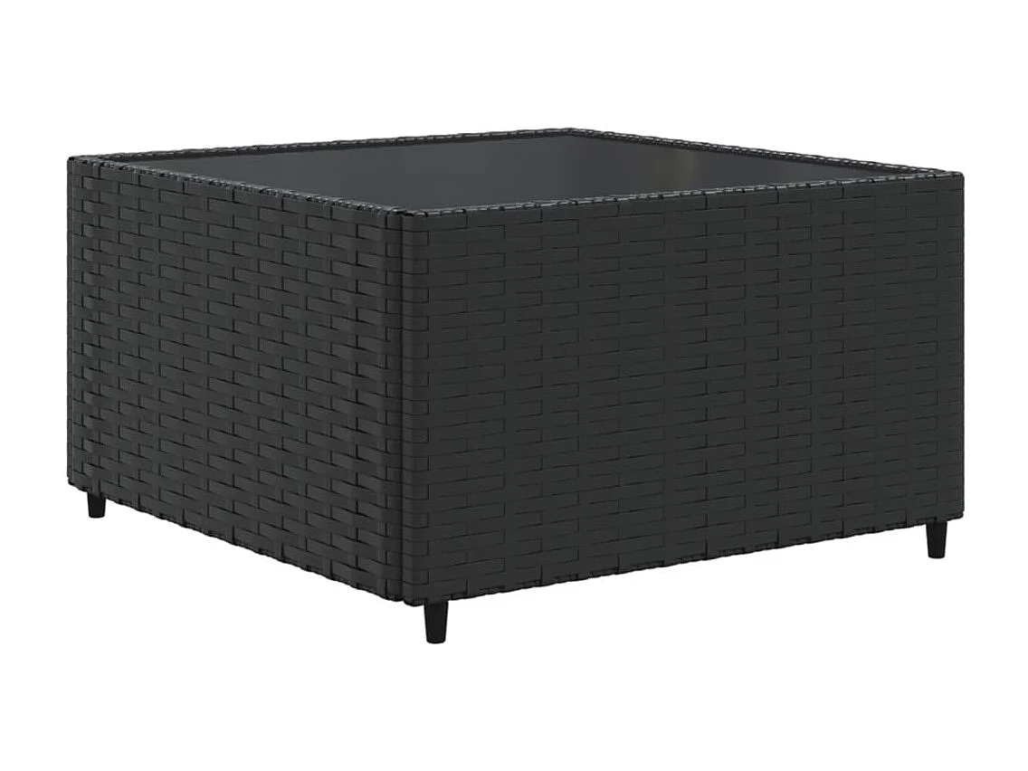Garden Furniture - Set Salotto da Giardino 10pz con Cuscini in Polyrattan Nero