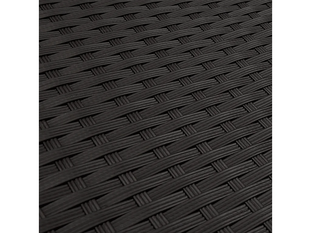 Garden Furniture - Set Divani da Giardino 10pz con Cuscini in Polyrattan Nero