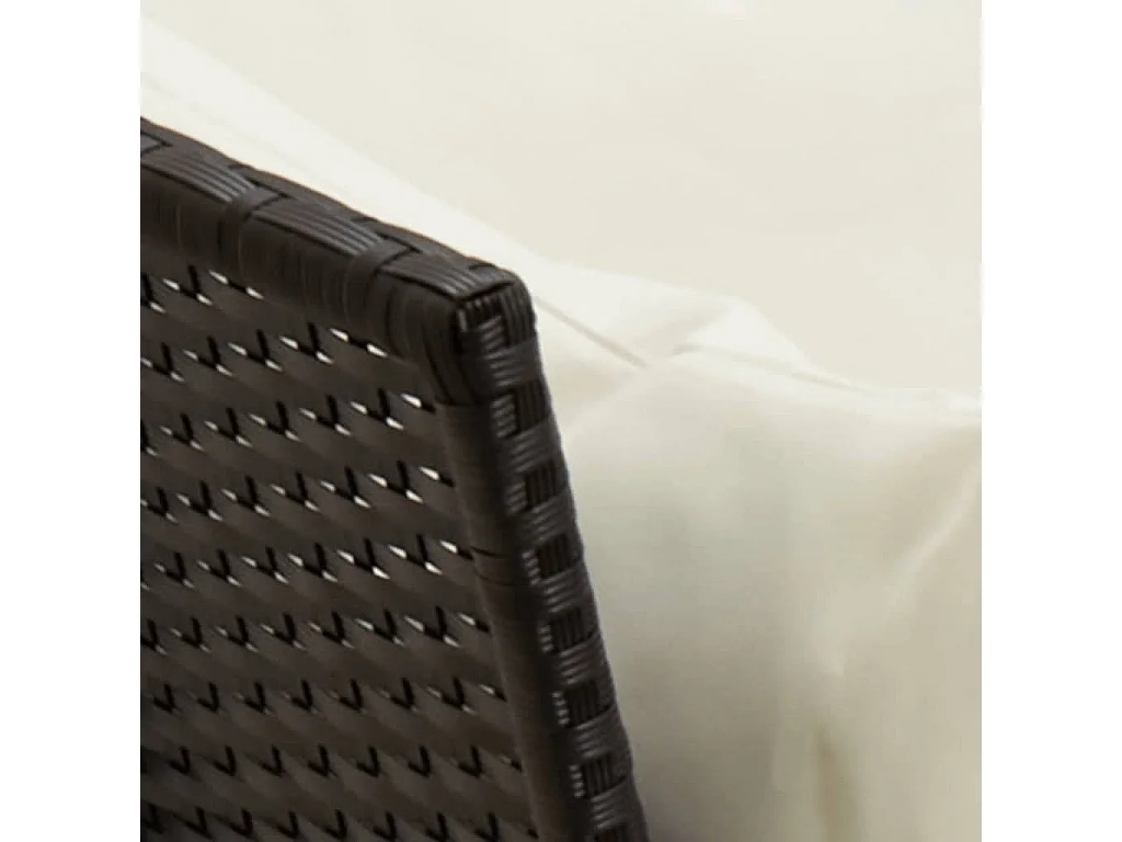 Garden Furniture - Gartensofa mit Kissen Schwarz Poly Rattan
