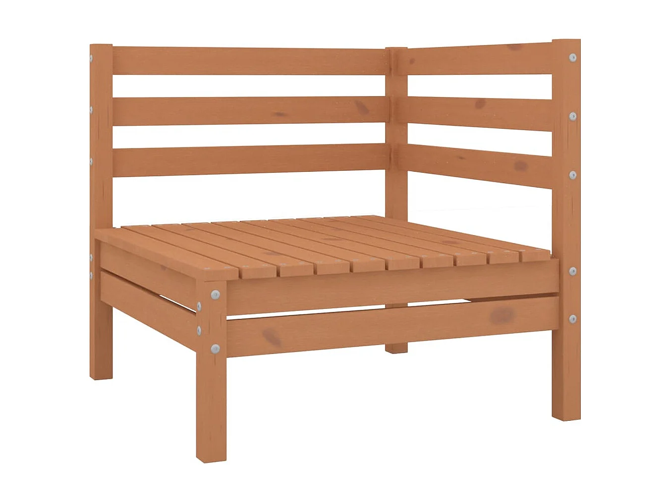 10 pcs conjunto lounge de jardim pinho maciço castanho mel
