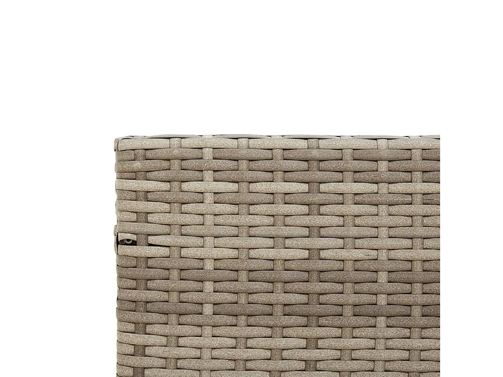 Garden Furniture - Divano da Giardino con Tavolo e Cuscini a L Grigio Polyrattan