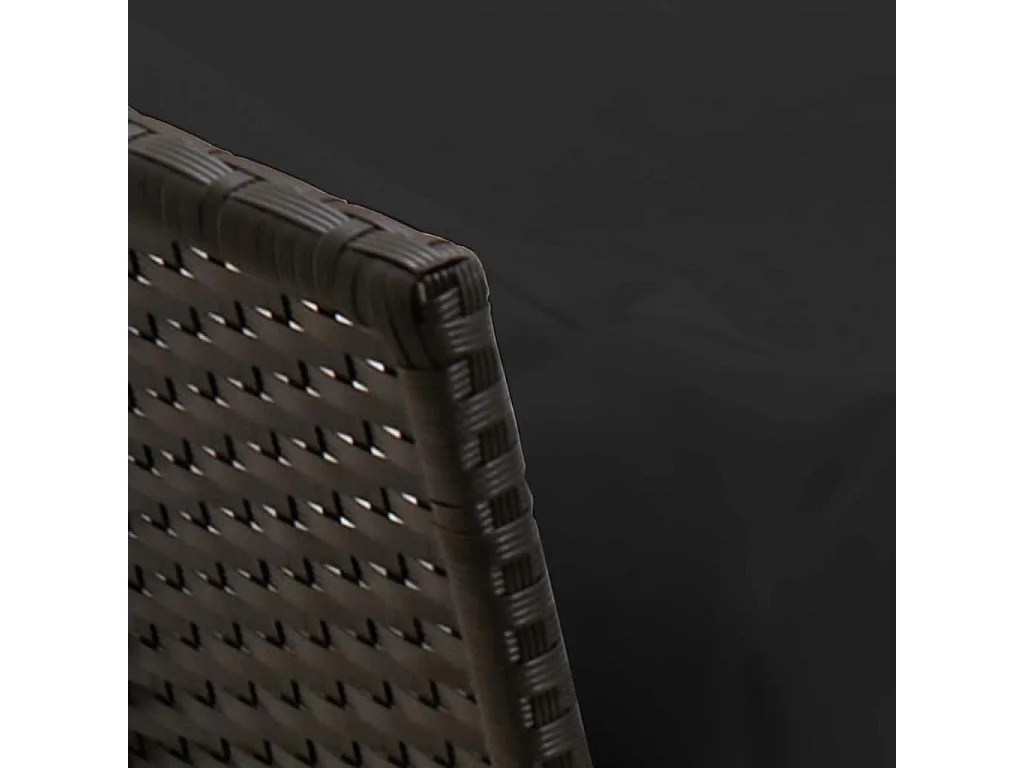 Garden Furniture - Canapé de jardin avec coussins Noir Résine tressée