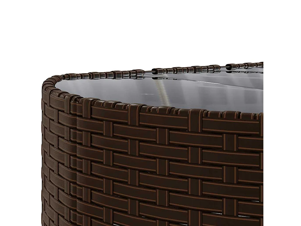 Garden Furniture - Salon de jardin 10 pcs avec coussins marron résine tressée