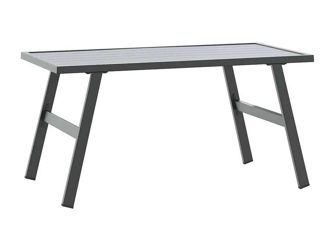 Garden Furniture - Set Panche Giardino Cuscini 7pz Nere Acciaio Verniciato Polvere