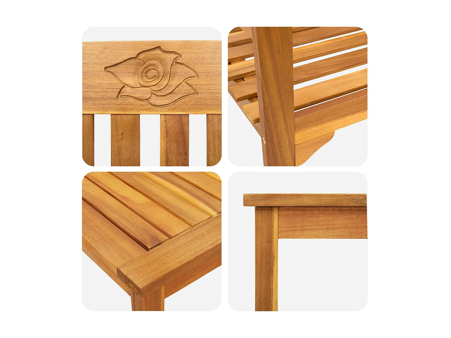 Conjunto de Lounge Rosa do Jardim 4 pcs