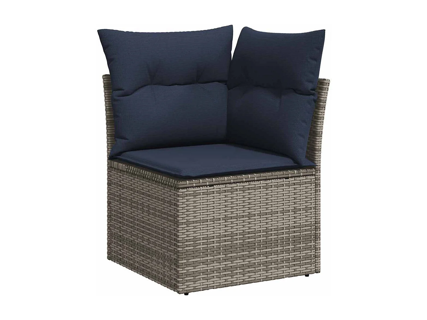 Garden Furniture - Salon de jardin 10 pcs avec coussins gris résine tressée