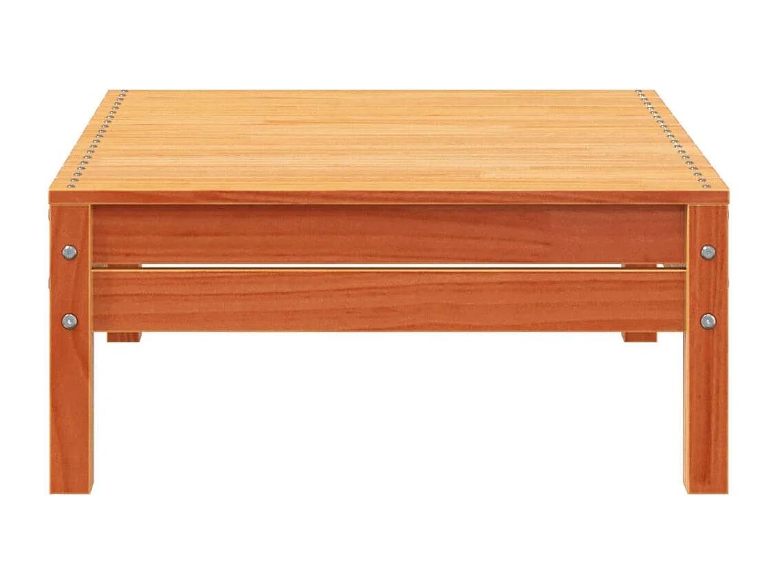 Garden Furniture - Divano da Giardino a 4 Posti Marrone Cera Legno Massello Pino