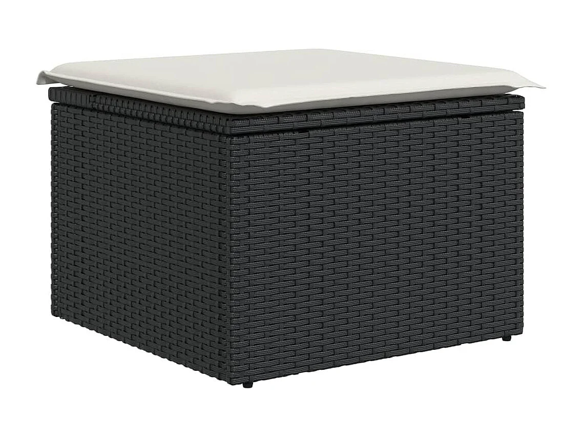 Garden Furniture - Salon de jardin 10 pcs avec coussins marron résine tressée