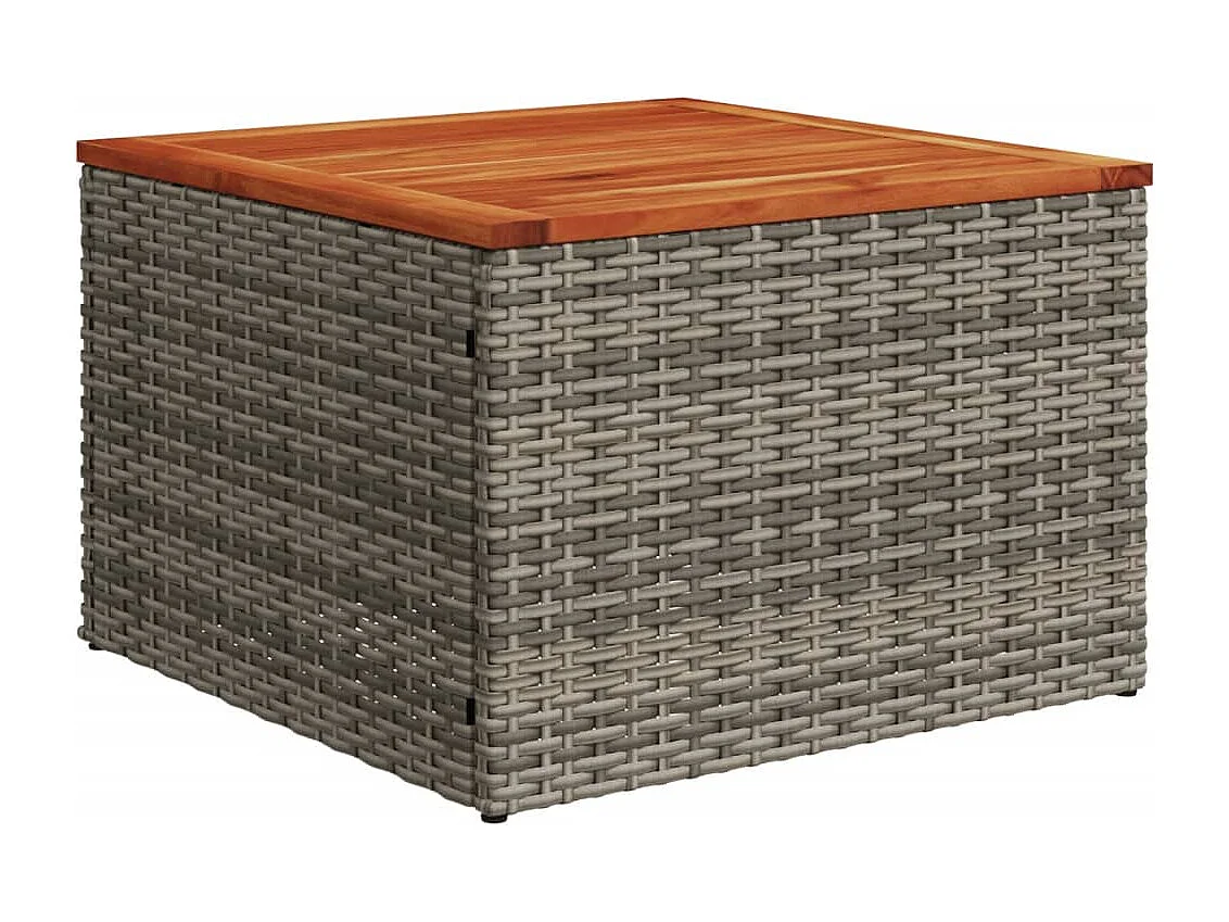 Garden Furniture - Set Divani da Giardino 11 pz con Cuscini in Polyrattan Grigio