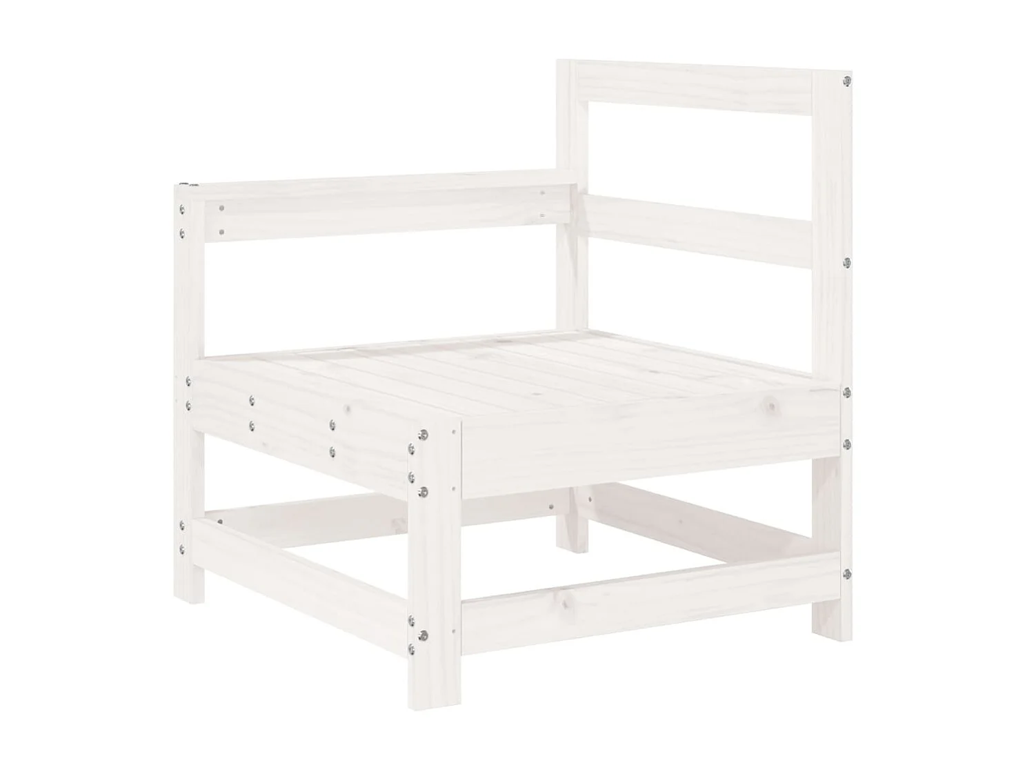 10 pcs conjunto sofás de jardim madeira de pinho maciço branco