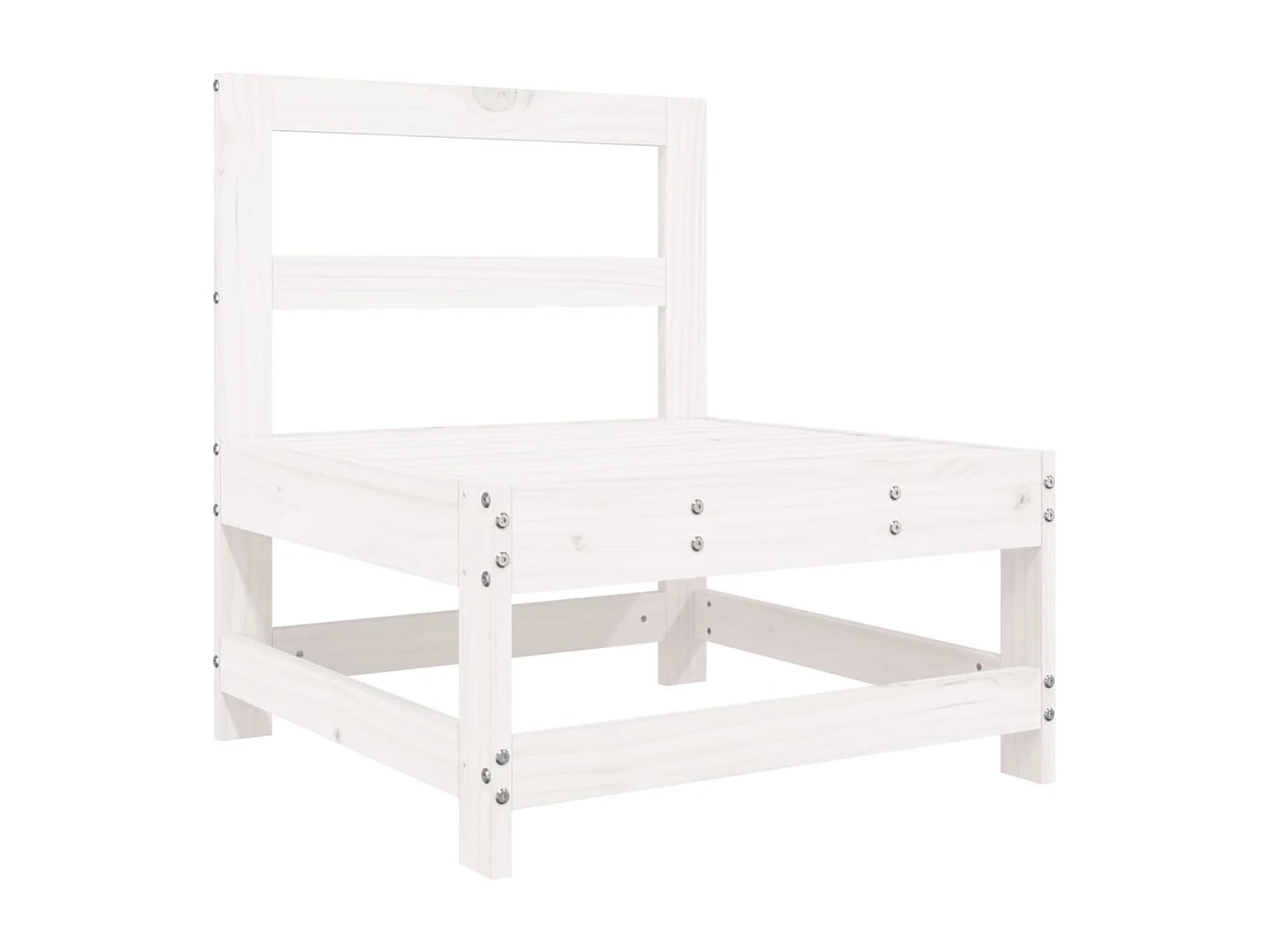 10 pcs conjunto sofás de jardim madeira de pinho maciço branco