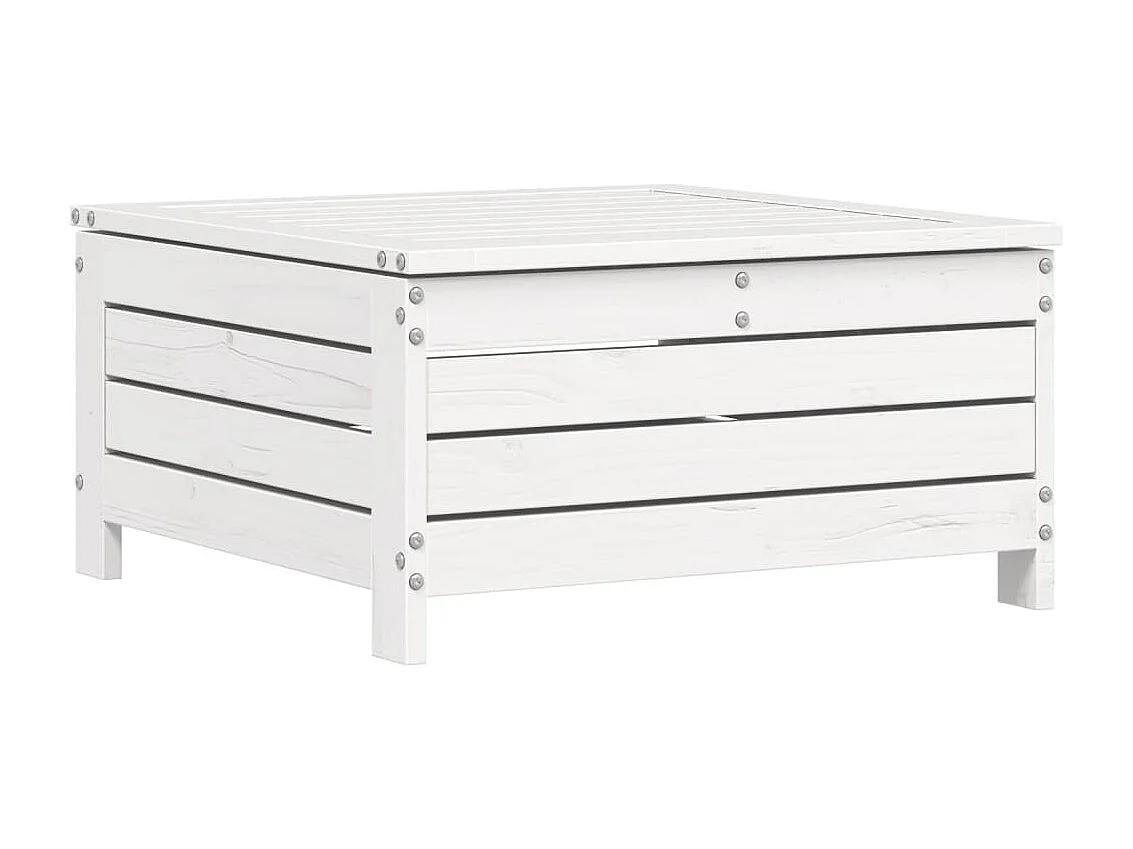 10 pcs conjunto sofás de jardim madeira de pinho maciço branco