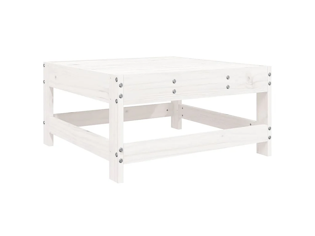 10 pcs conjunto sofás de jardim madeira de pinho maciço branco