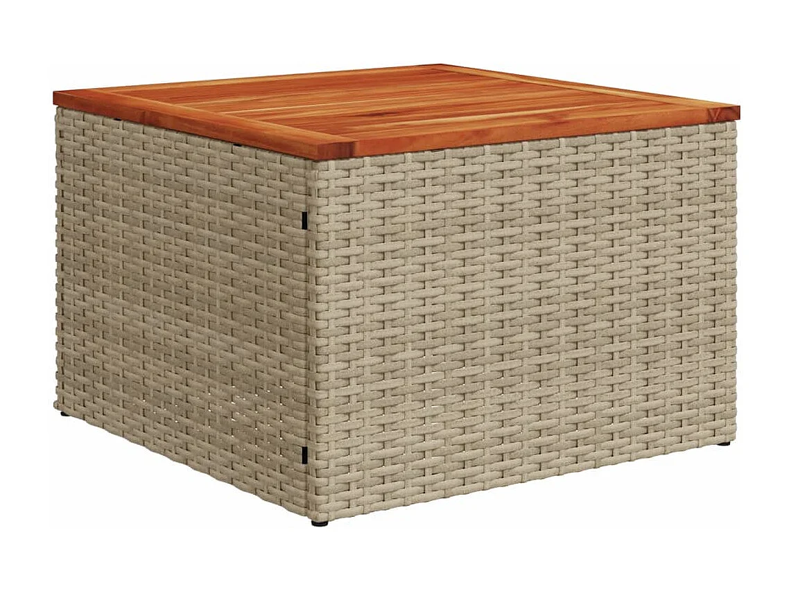 Garden Furniture - Set Divani da Giardino 11 pz con Cuscini Beige in Polyrattan