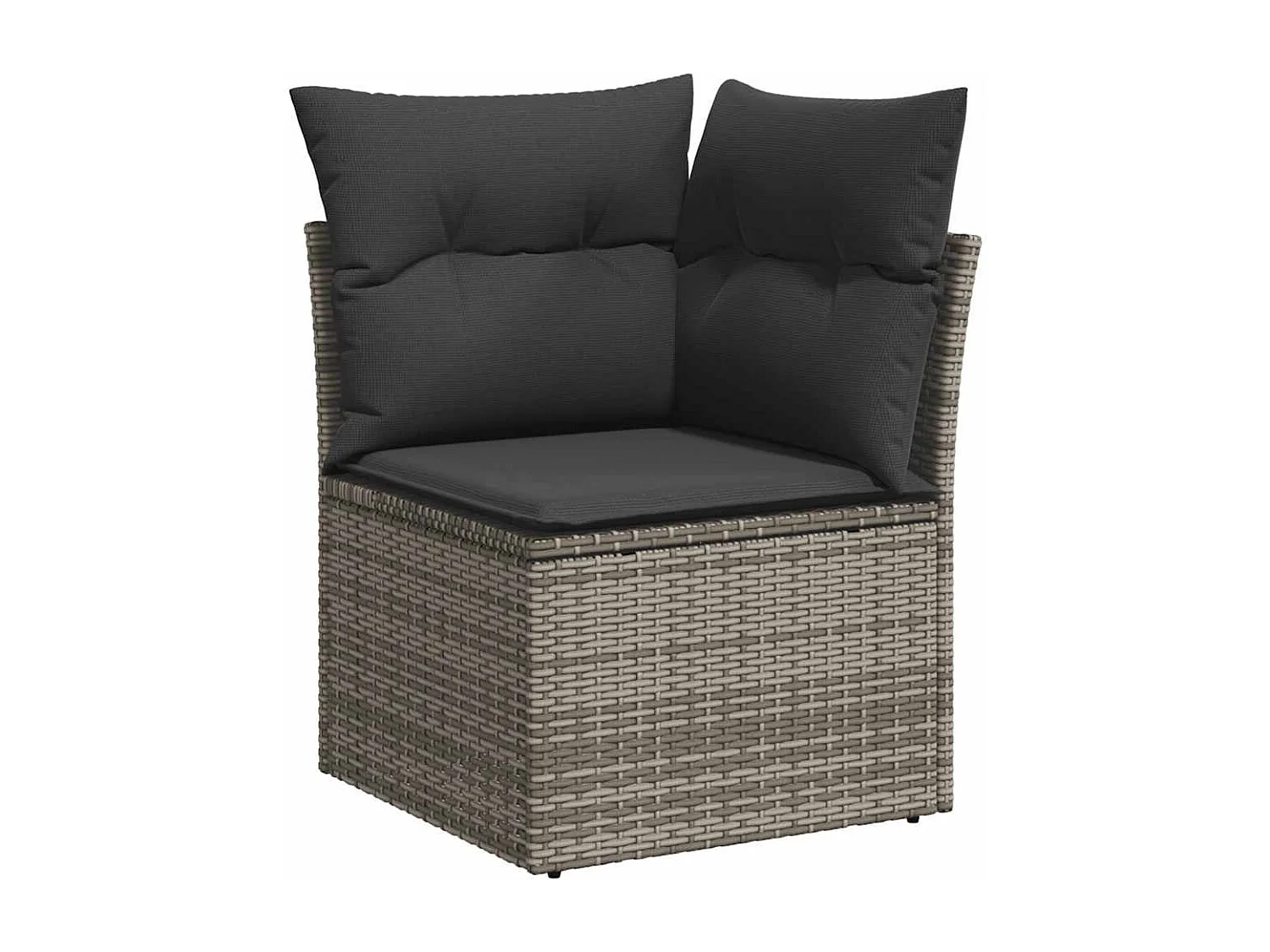 Garden Furniture - Salon de jardin 11 pcs avec coussins gris clair résine tressée