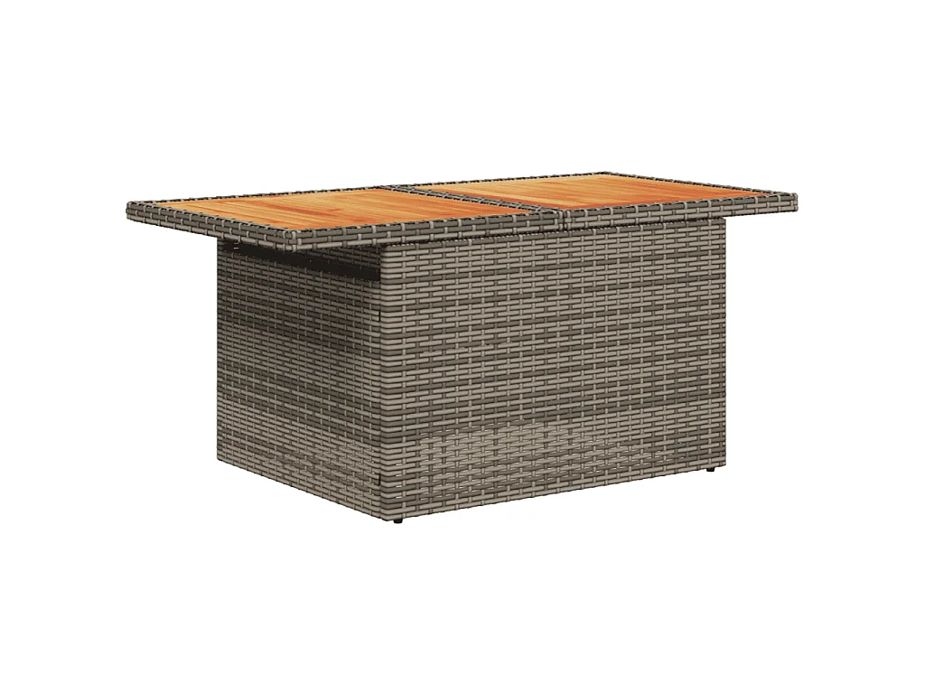 Garden Furniture - Set Divani da Giardino 11 pz con Cuscini in Polyrattan Grigio