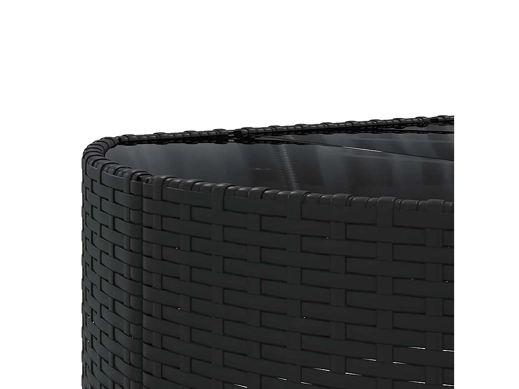 Garden Furniture - Salon de jardin 10 pcs avec coussins noir résine tressée