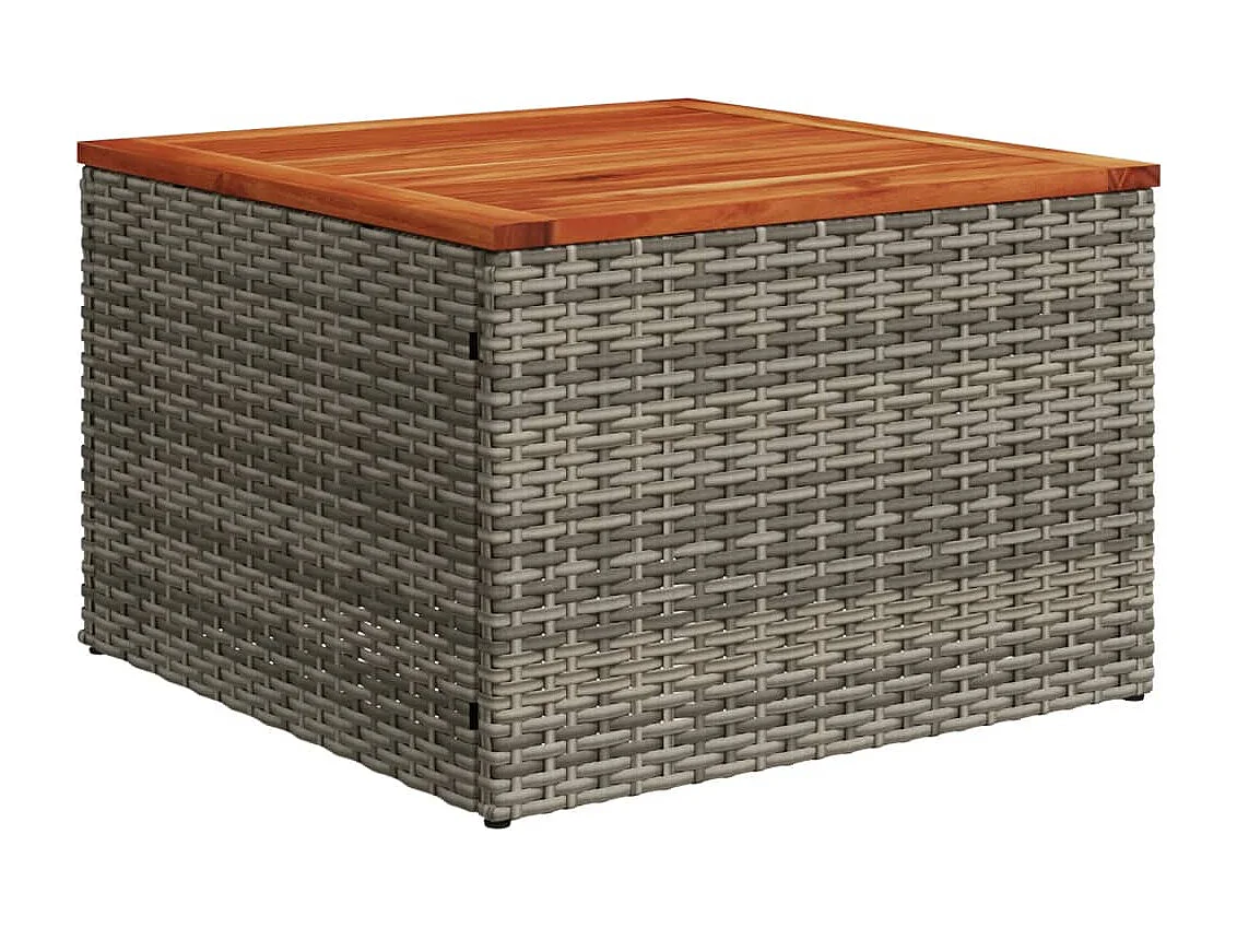 Garden Furniture - 11-tlg. Garten-Sofagarnitur mit Kissen Grau Poly Rattan