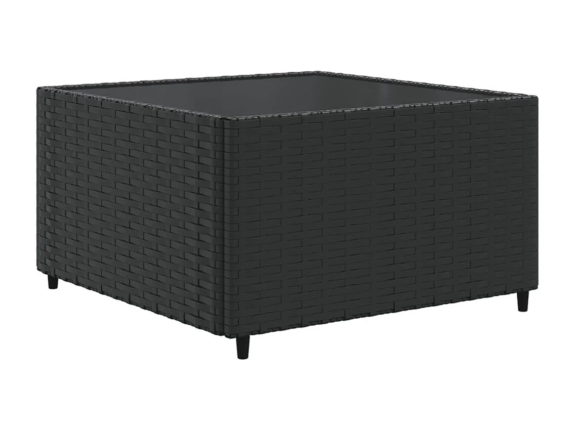 Garden Furniture - 10-delige Loungeset met kussens poly rattan zwart