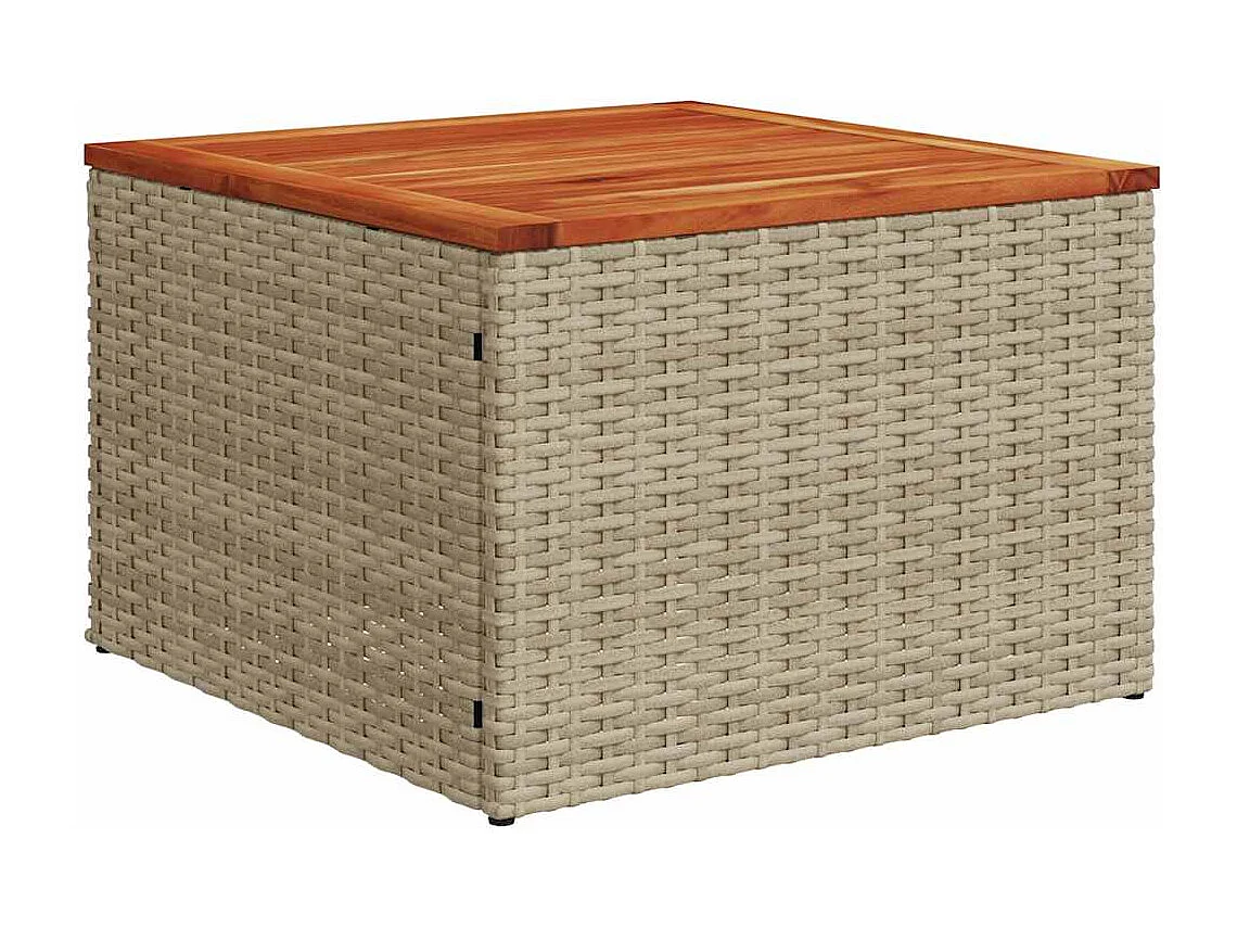 Garden Furniture - 11-delige Tuinset met kussens poly rattan beige