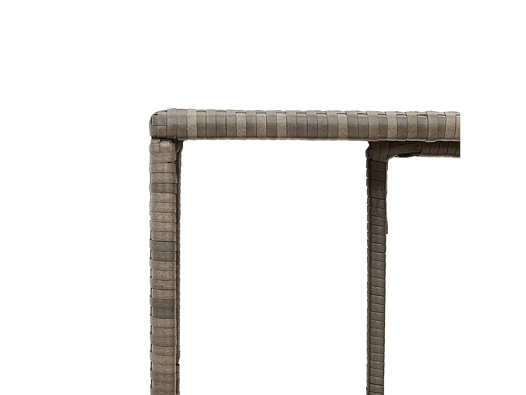 Garden Furniture - Set Divani da Giardino 11 pz con Cuscini in Polyrattan Grigio
