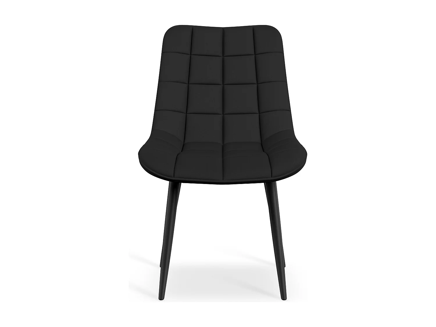 Set of 4 Nova Modern Faux Leather Dining Chair Padded Seat Metal Legs Kitchen