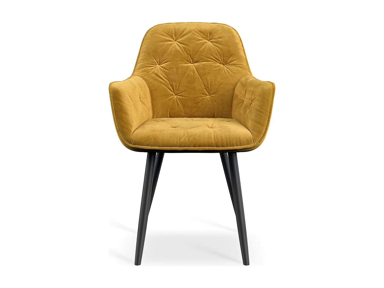 Set Of 2 Anika Modern Velvet Dining Chair Padded Seat Metal Legs