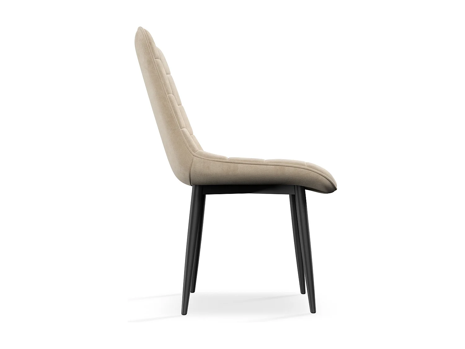 Set of 2 Nova Modern Velvet Dining Chair Padded Seat Metal Legs