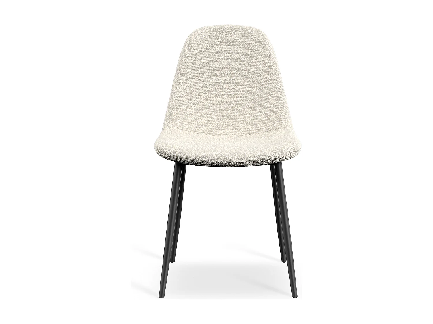 Set Of 4 Maya Boucle Dining Chair Modern Padded Seat Metal Legs Kitchen