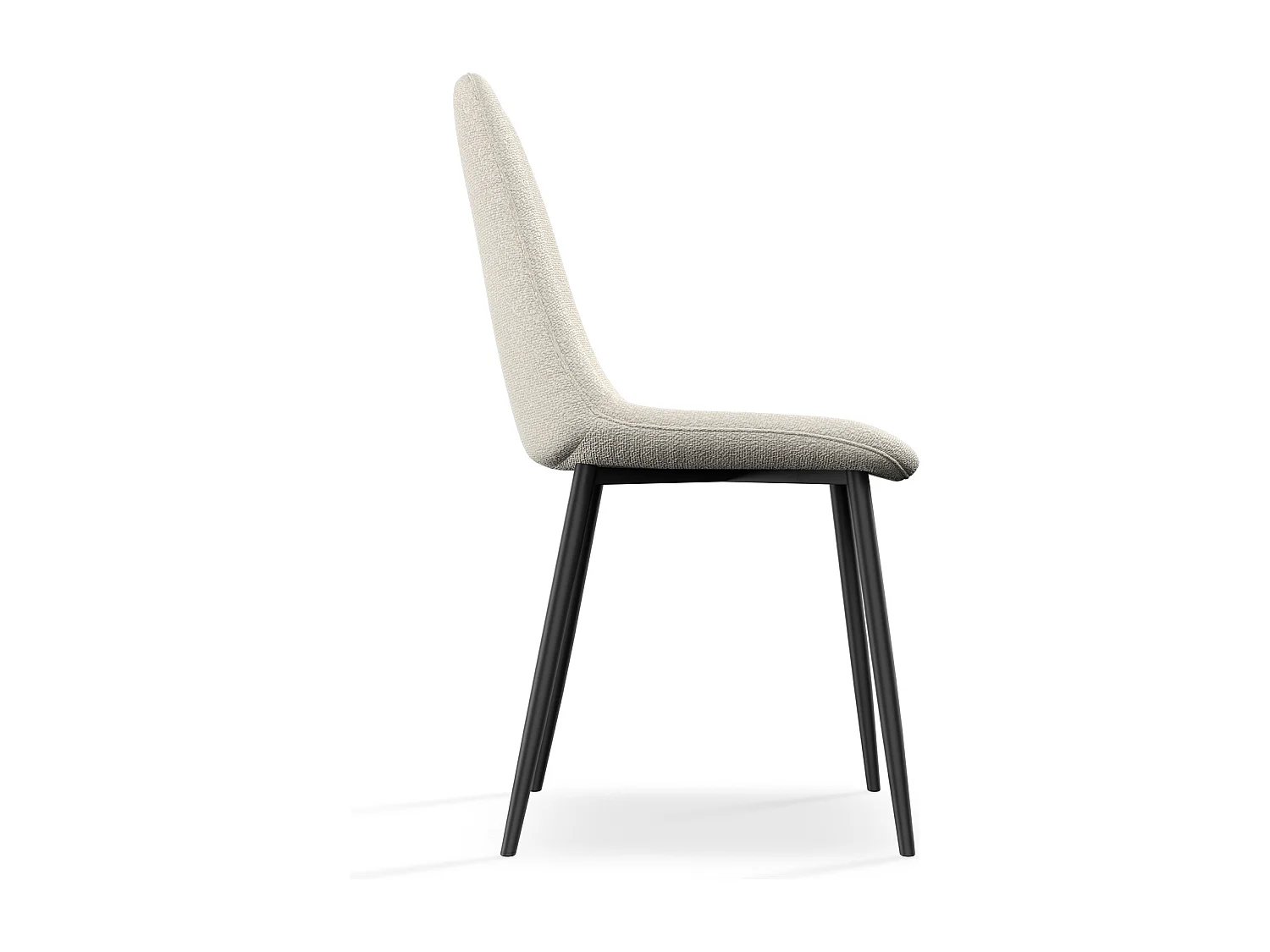 Set Of 4 Maya Boucle Dining Chair Modern Padded Seat Metal Legs Kitchen