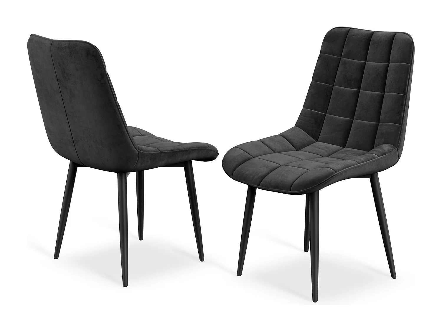 Set of 8 Nova Modern Velvet Dining Chair Padded Seat Metal Legs